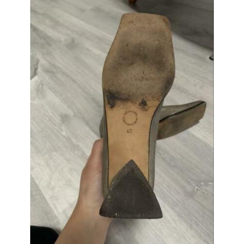 Spaanse schoenen instappers blokhak dames maat 40