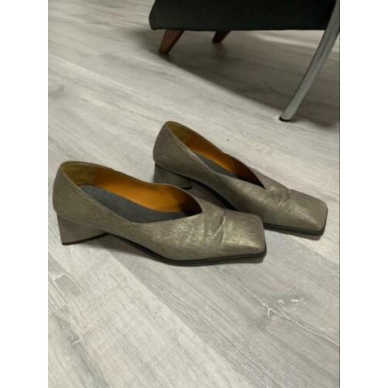 Spaanse schoenen instappers blokhak dames maat 40
