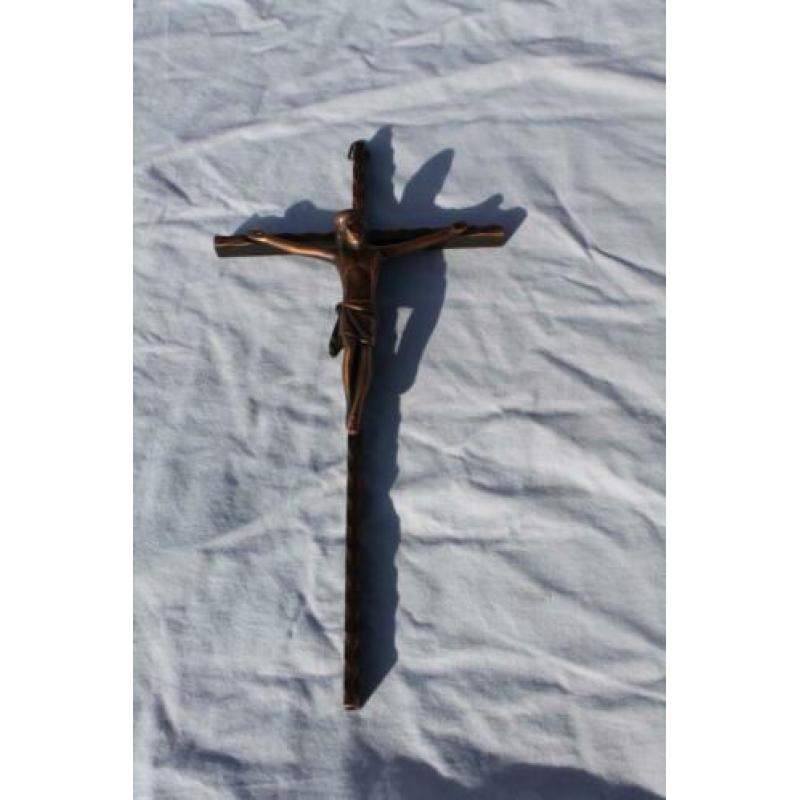Christus kruis rood koperen Corpus golvend kruis 24.5 12.3