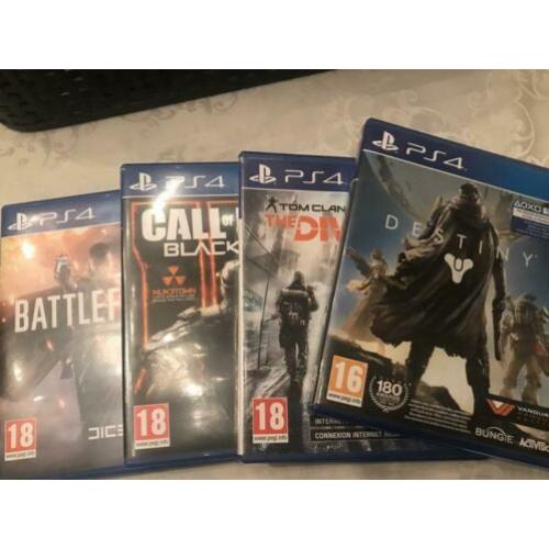 PS4 Battlefield, black ops3, division, destiny & cod ww2