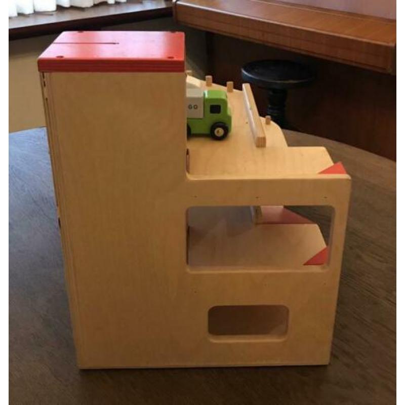Houten speel garage