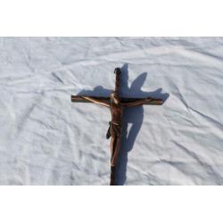 Christus kruis rood koperen Corpus golvend kruis 24.5 12.3