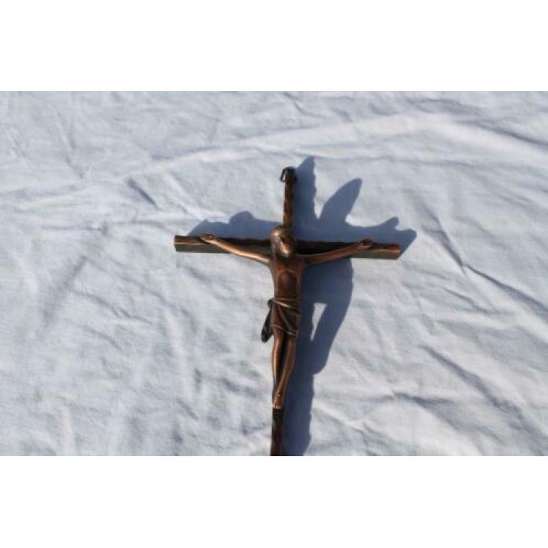 Christus kruis rood koperen Corpus golvend kruis 24.5 12.3
