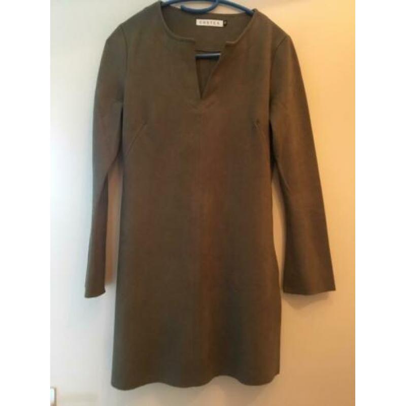 Costes suède groen tuniek top xs /34 s 36 zgan