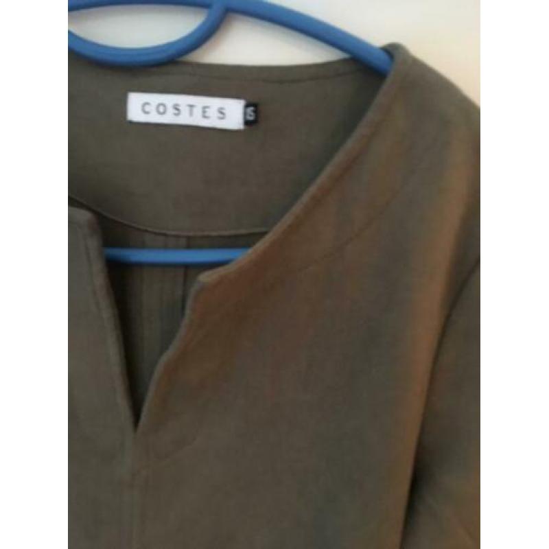 Costes suède groen tuniek top xs /34 s 36 zgan