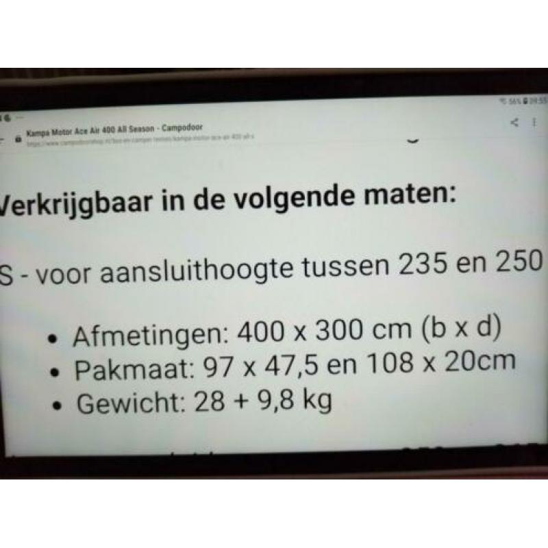 Te koop kampa voortent