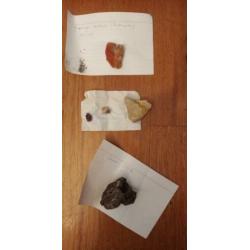 collectie mineralen/quartzen: o.a.zilvererts, hematiet,halie