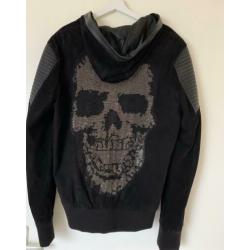 Orginele Suede/leren jas van phillip plein. Maat XL valt L