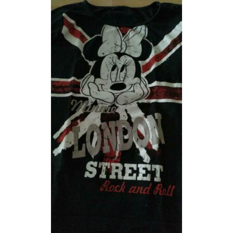 3 t-shirts met lange mouw, longsleeves Minnie mouse