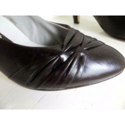1946 VINTAGE Weltschuh sexy donkerbruine pumps 40 41