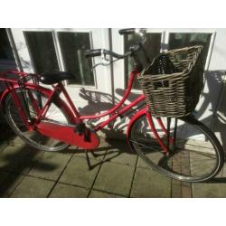 26 inch meisjesfiets Gazelle madelief met voordrager en mand