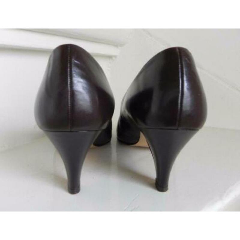 1946 VINTAGE Weltschuh sexy donkerbruine pumps 40 41