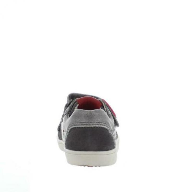 NIEUW! Stoere leren grijze sneakers van Braqeez maat 22