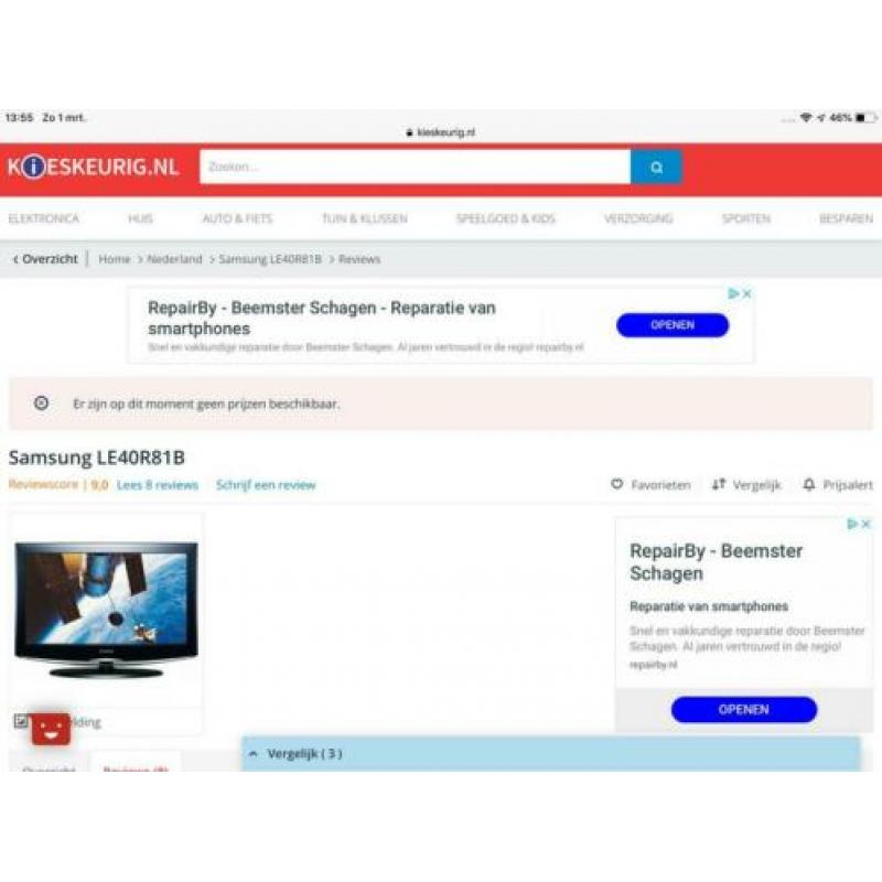 Samsung LE40R81B tv 40” in zeer goede staat !