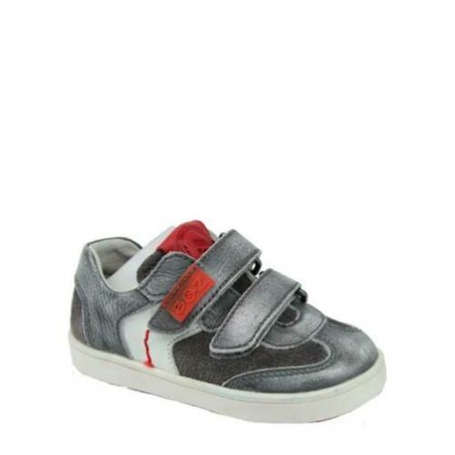 NIEUW! Stoere leren grijze sneakers van Braqeez maat 22