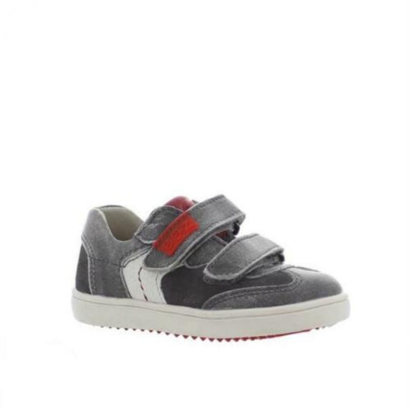 NIEUW! Stoere leren grijze sneakers van Braqeez maat 22