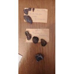 collectie mineralen/quartzen: o.a.zilvererts, hematiet,halie