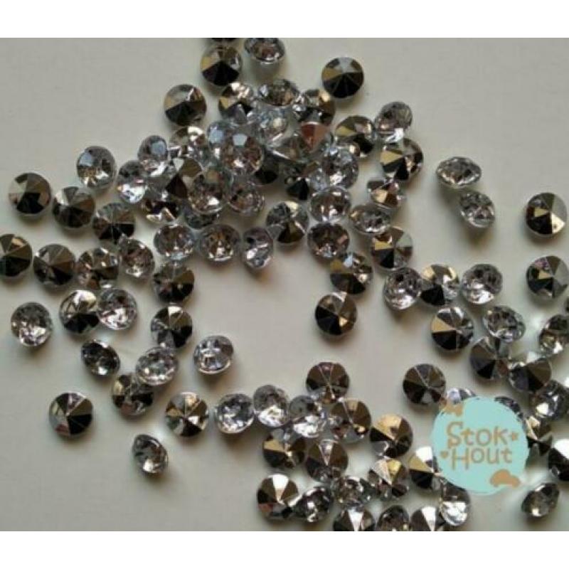 Diamanten - Transparant - +/- 100st decoratie | Stokhout 79