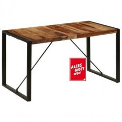 Nieuwe Eettafel 140x70x75 cm massief sheeshamhout Op=Op!