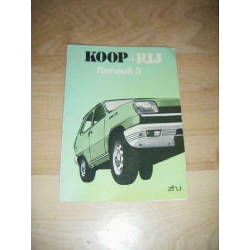 Renault 5 KOOP+RIJ boekje,1974,ANWB,handleiding,tips+advies