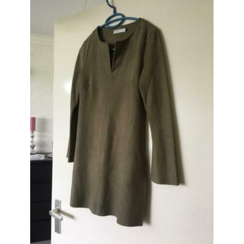 Costes suède groen tuniek top xs /34 s 36 zgan