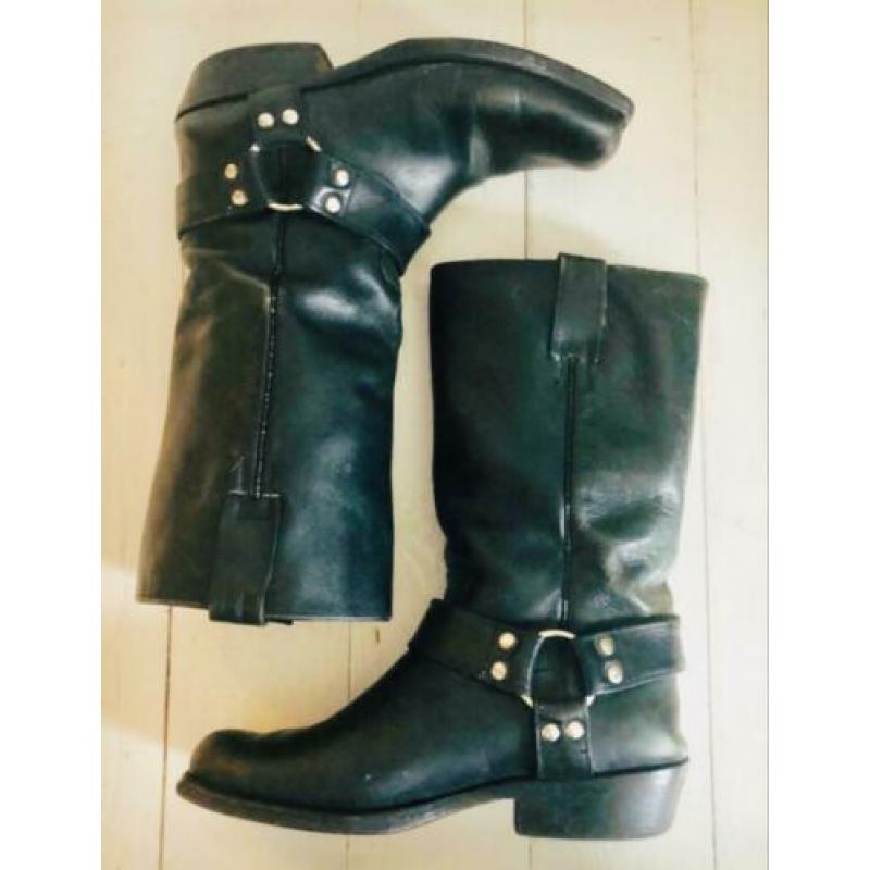 Vintage 80 ties leren moterboots (43)