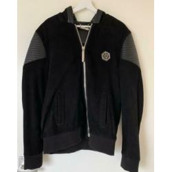 Orginele Suede/leren jas van phillip plein. Maat XL valt L