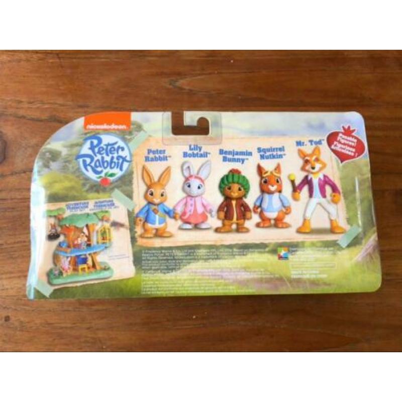 Pieter konijn/peter rabbit poppetjes figuurtjes beeldjes set