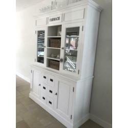 Franse apothekers kast wit buffetkast vitrine landelijk