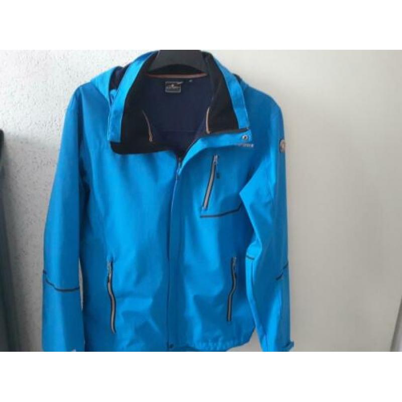 Te koop blauwe heren zomersoftshell jas maat XL icepeak