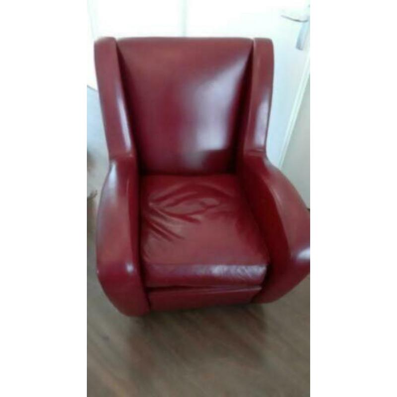 Te koop Poltrona frau design fauteuil Turijn bordeau rood