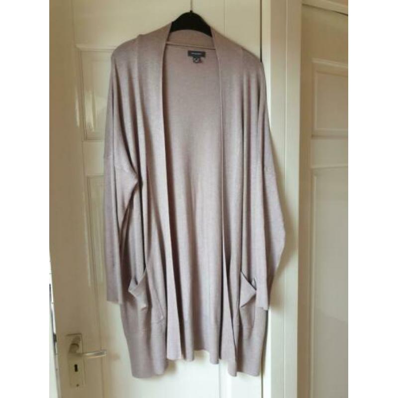 Beige Vest halflang maat L NIEUW
