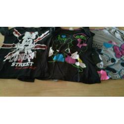 3 t-shirts met lange mouw, longsleeves Minnie mouse
