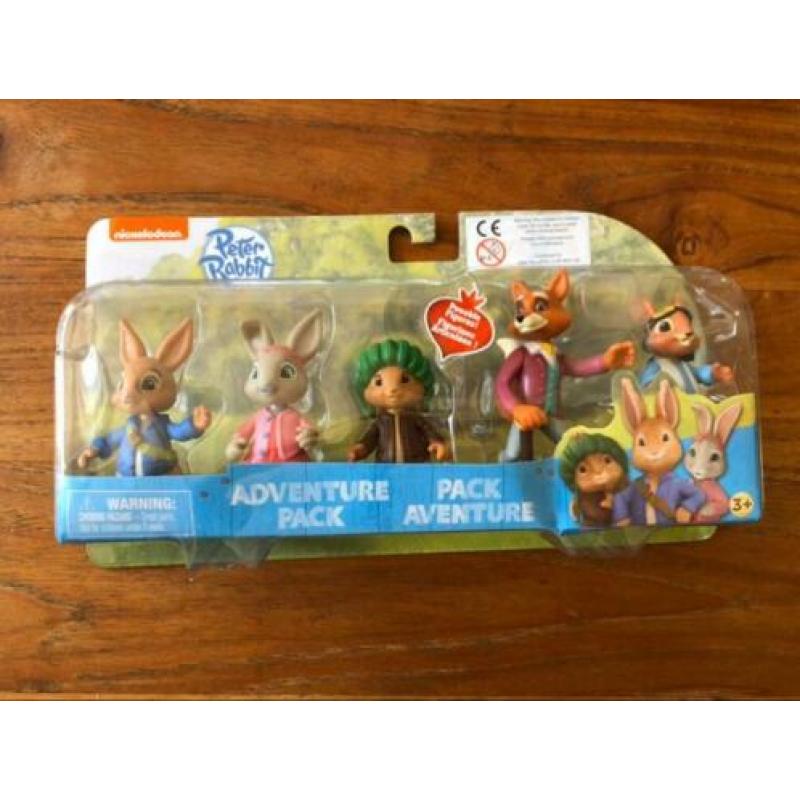 Pieter konijn/peter rabbit poppetjes figuurtjes beeldjes set