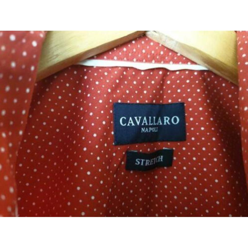 Blouse Cavallaro mt 46 (=44) rood met witte stippen
