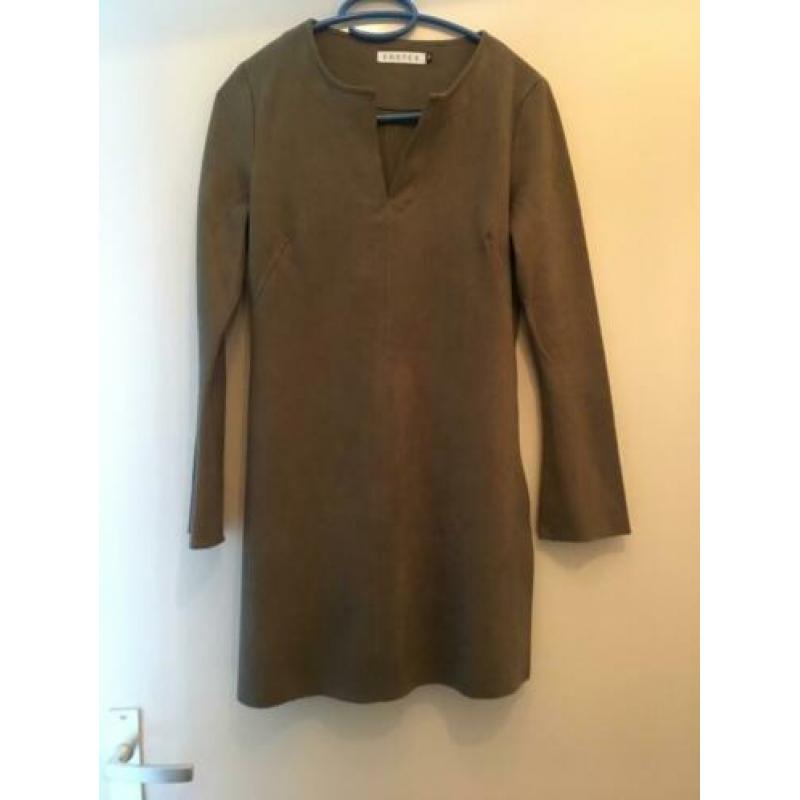 Costes suède groen tuniek top xs /34 s 36 zgan