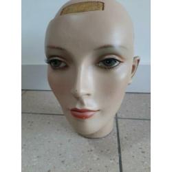Retro vintage Kappershoofd etalagepop hoofd voor pruik