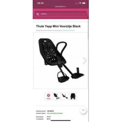 Yepp thule mini fiets stoeltje compleet
