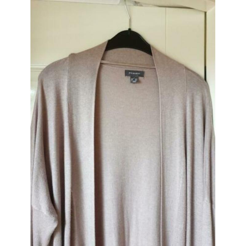 Beige Vest halflang maat L NIEUW