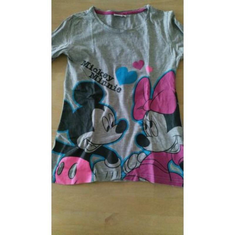 3 t-shirts met lange mouw, longsleeves Minnie mouse
