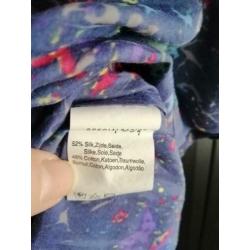 Sissy Boy 57 M blouse top zijdemix blauw bloemen