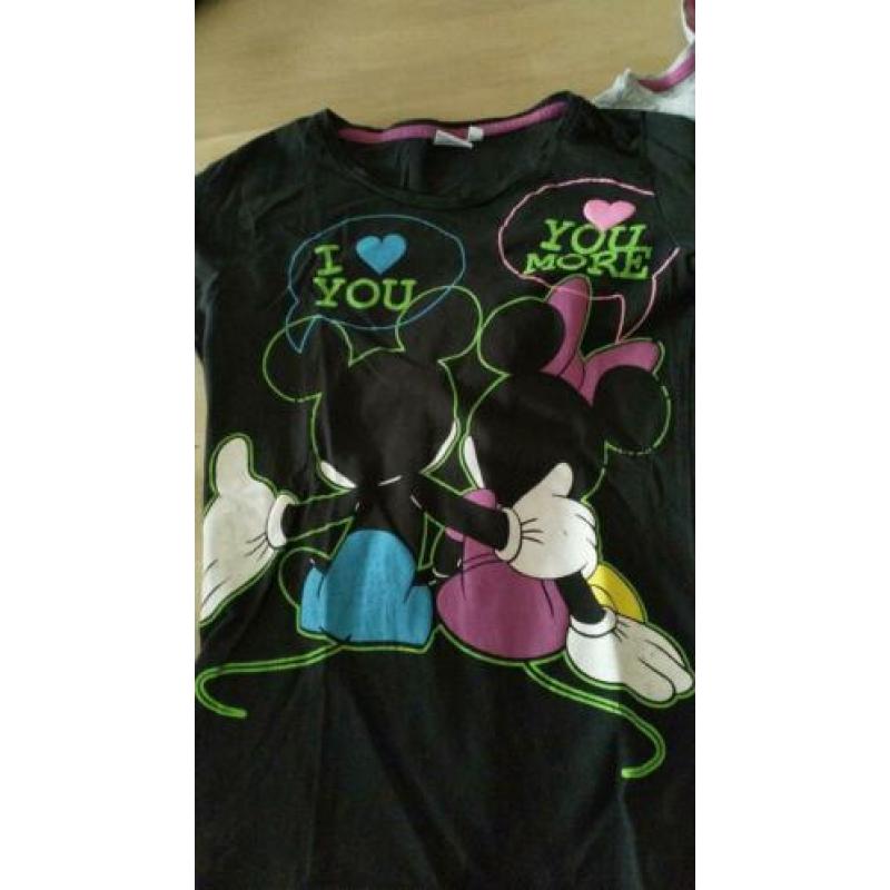 3 t-shirts met lange mouw, longsleeves Minnie mouse