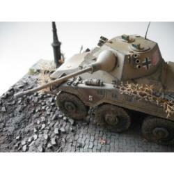 Diorama schaal 1/35 Zware Duitse Puma Pantserwagen