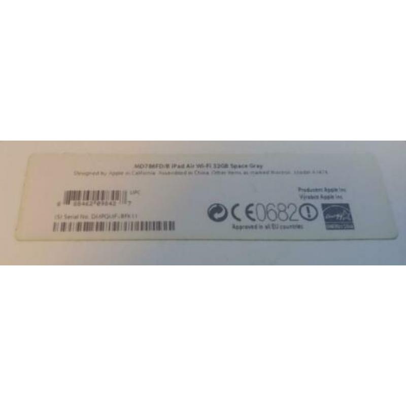 iPad Air Wi-Fi 32GB Space Gray / MD786FD