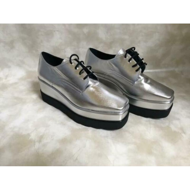 Super gave leren zilveren schoenen van Frida (Maat 37) NIEUW
