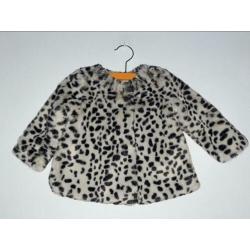 Zara baby meisje maat 80 bontjasje panter fakefur goede st.