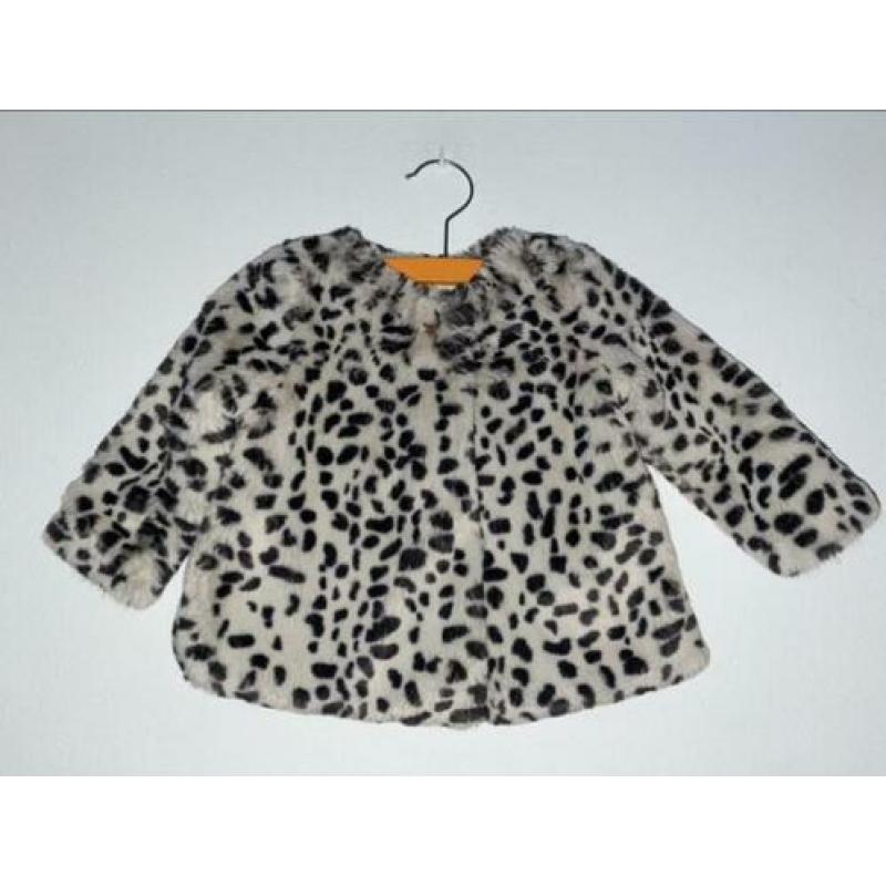 Zara baby meisje maat 80 bontjasje panter fakefur goede st.