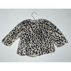 Zara baby meisje maat 80 bontjasje panter fakefur goede st.