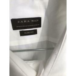 Wit overhemd Medium Slim-fit Zara