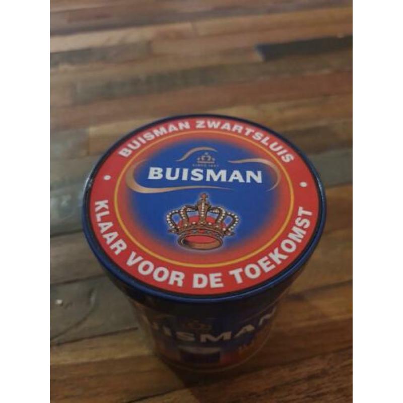 Uniek Buisman koffiestroop blik winkelblik jubileum blikje
